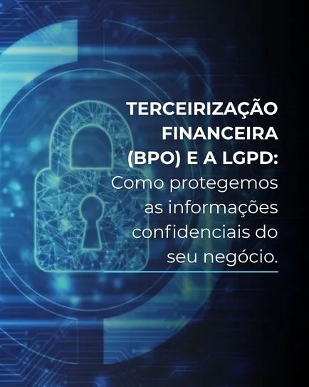 Arte de Feed sobre BPO Financeiro e proteção de dados (LGPD)